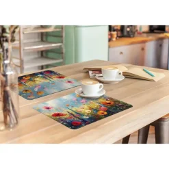Placemats-MuchoWow Placemat (6stuks) 45x30cm Bloemen Natuur Botanisch