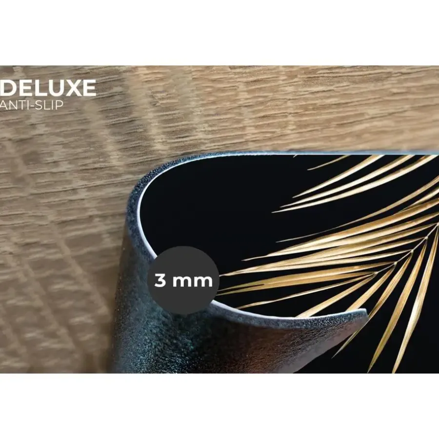 Placemats-MuchoWow Placemat (6stuks) 45x30cm Bladeren Planten Goud Zwart