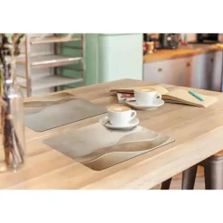 Placemats-MuchoWow Placemat (6stuks) 45x30cm Beige Natuur Abstract
