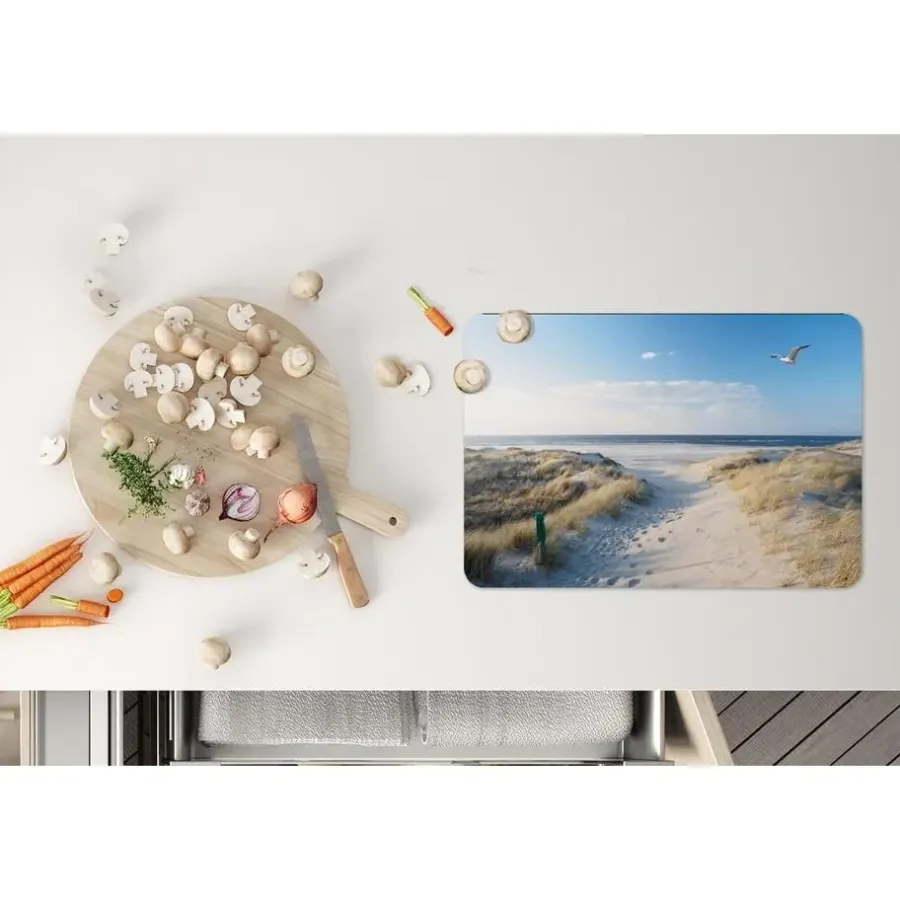 Placemats-MuchoWow Placemat (6stuks) 45x30cm Duin Meeuw Strand Zee Zon