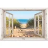 MuchoWow Tuinposter 180x120cm Doorkijk Strand Zee Duinen Zand
