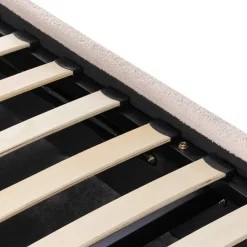Twijfelaars-Leen Bakker NANTERRE - Bed met opbergruimte - Beige - 140 x 200 cm - Bouclé