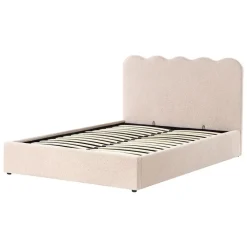 Twijfelaars-Leen Bakker NANTERRE - Bed met opbergruimte - Beige - 140 x 200 cm - Bouclé