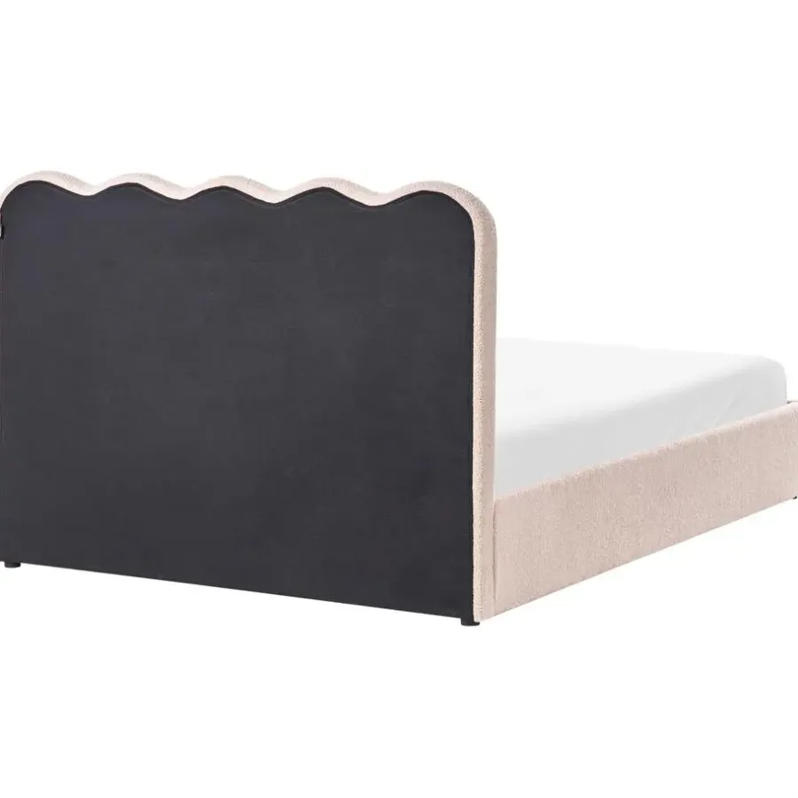 Twijfelaars-Leen Bakker NANTERRE - Bed met opbergruimte - Beige - 140 x 200 cm - Bouclé