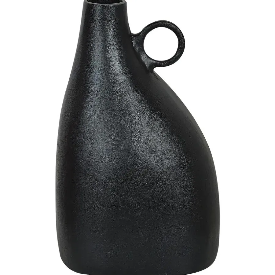 Vazen-Beliani NARBADA - Decoratieve vaas - Zwart - Aluminium