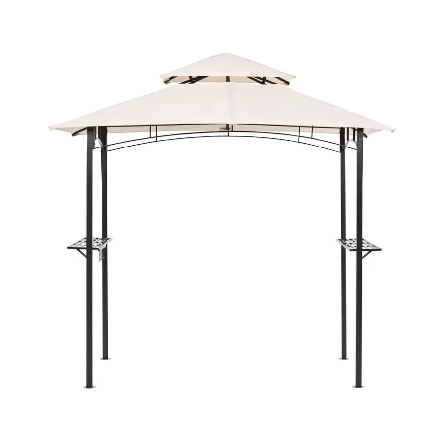 Terrasoverkappingen-Beliani NARO - Tuinpaviljoen - Beige - Staal