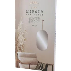Spiegels-Natural Living spiegel - ovaal - jute touw - L36 x B61 cm