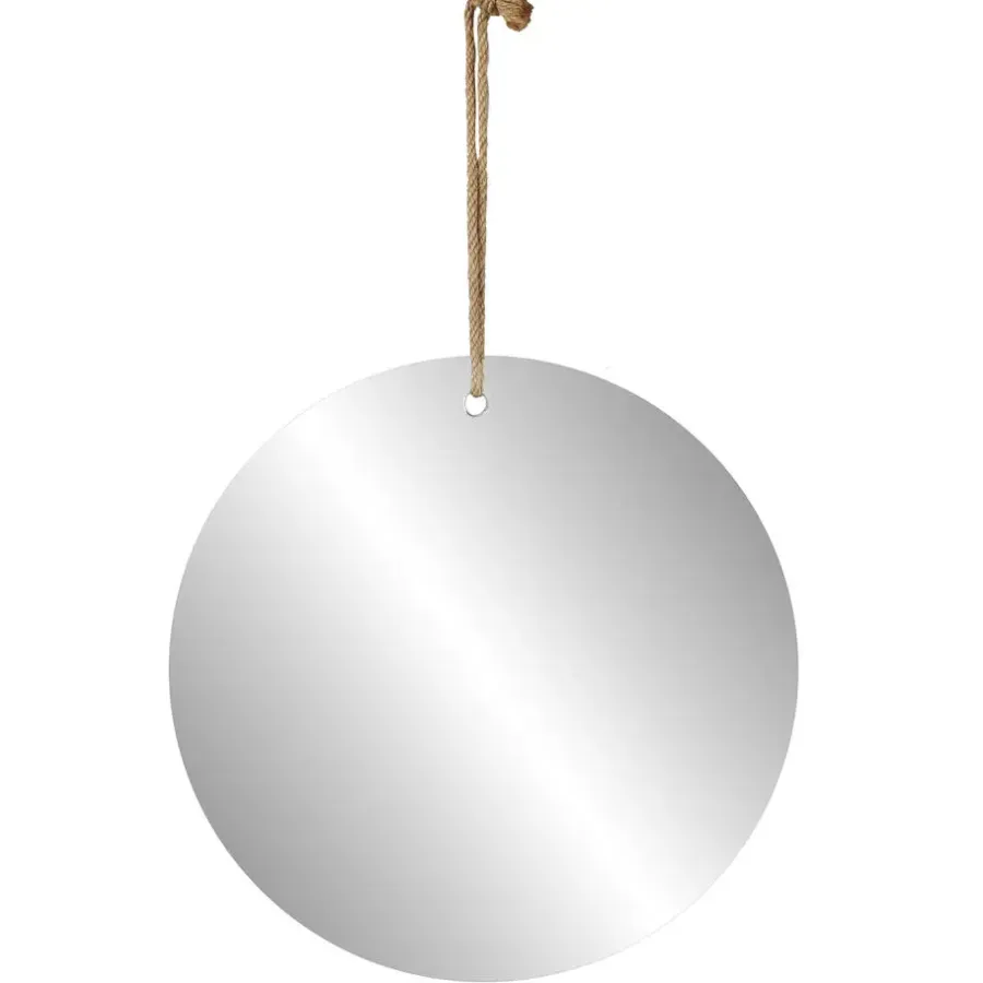 Natural Living spiegel - rond - naturel - jute touw - D30 cm