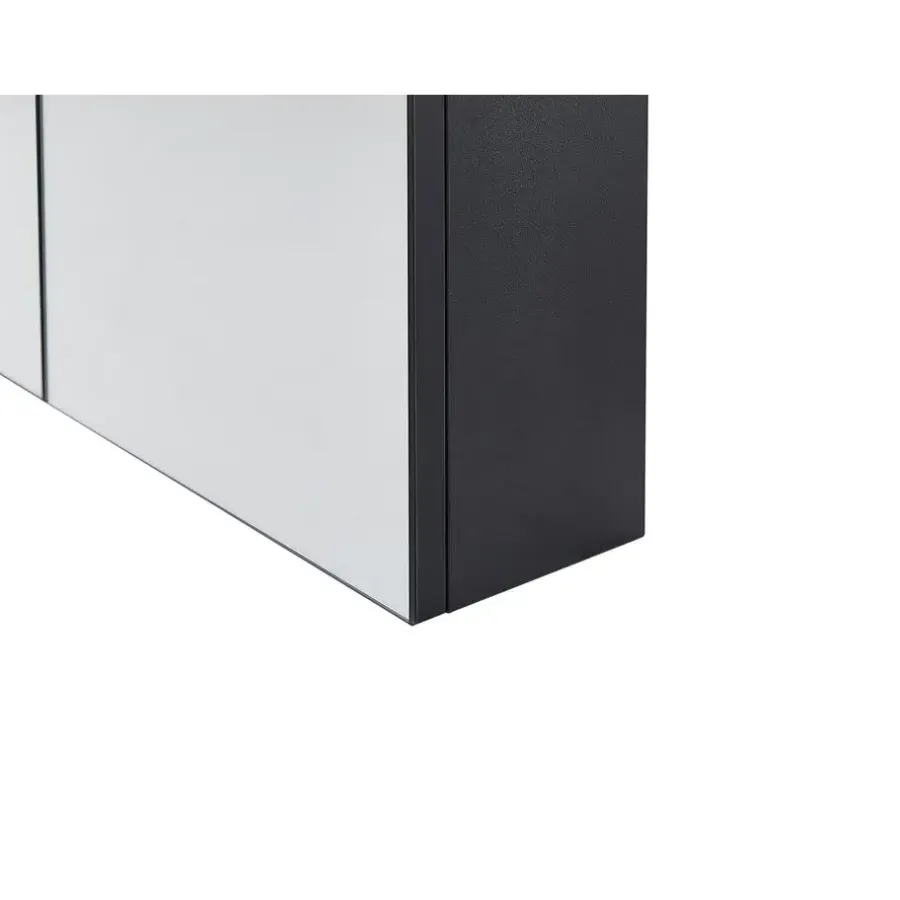 Beliani NAVARRA - Badkamermeubel - Zwart - 80 x 70 cm - Multiplex