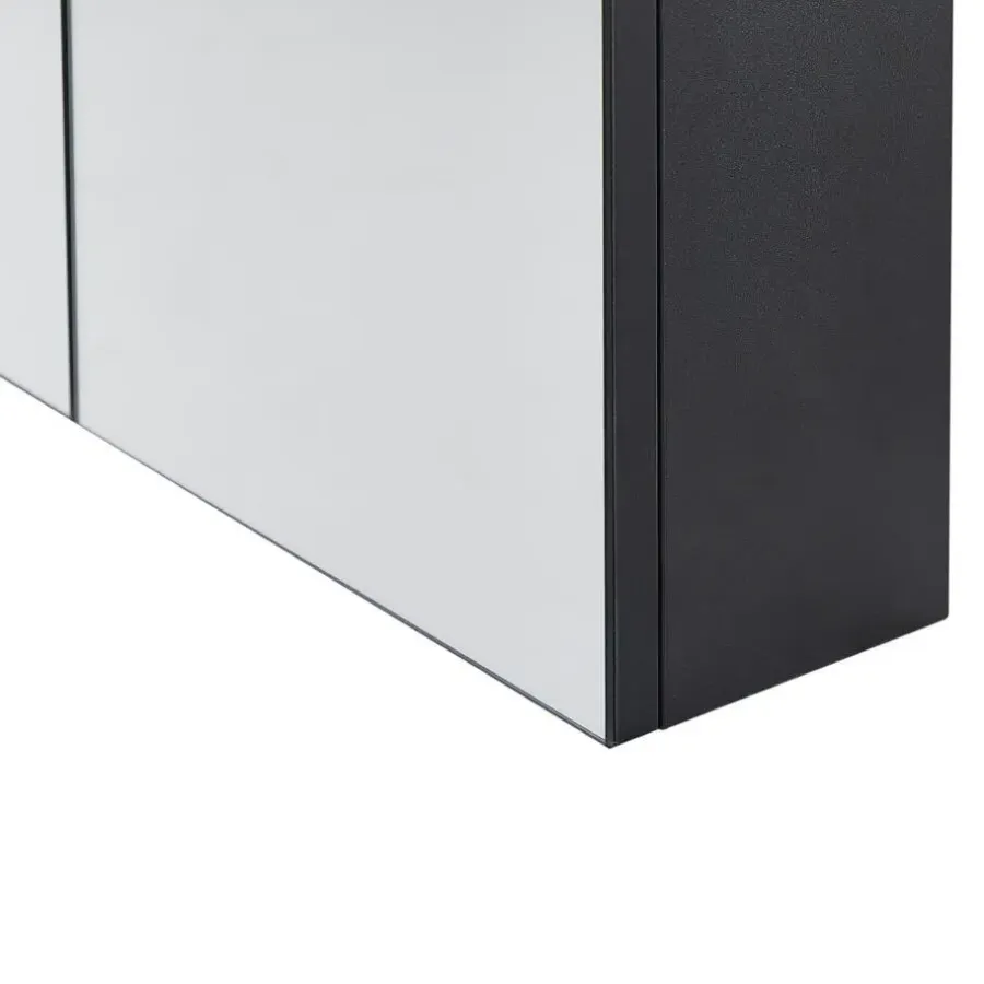 Beliani NAVARRA - Badkamermeubel - Zwart - 80 x 70 cm - Multiplex