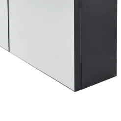Spiegelkasten-Beliani NAVARRA - Badkamermeubel - Zwart - Multiplex