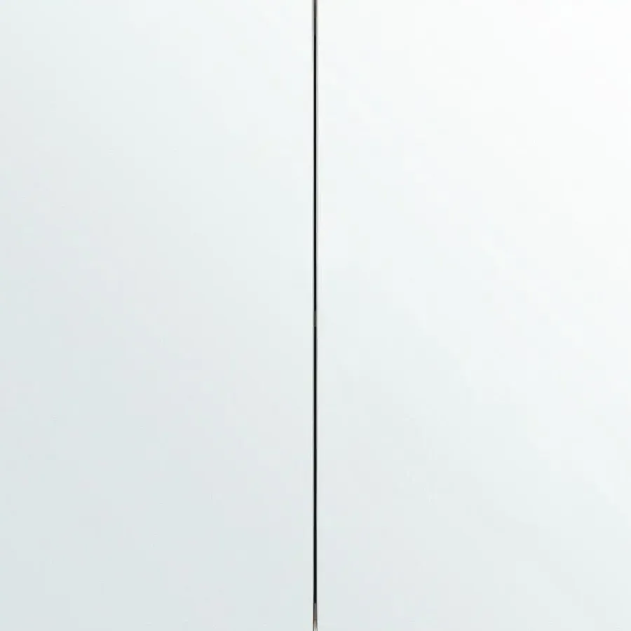 Spiegelkasten-Beliani NAVARRA - Badkamermeubel - Wit/Zilver - Multiplex