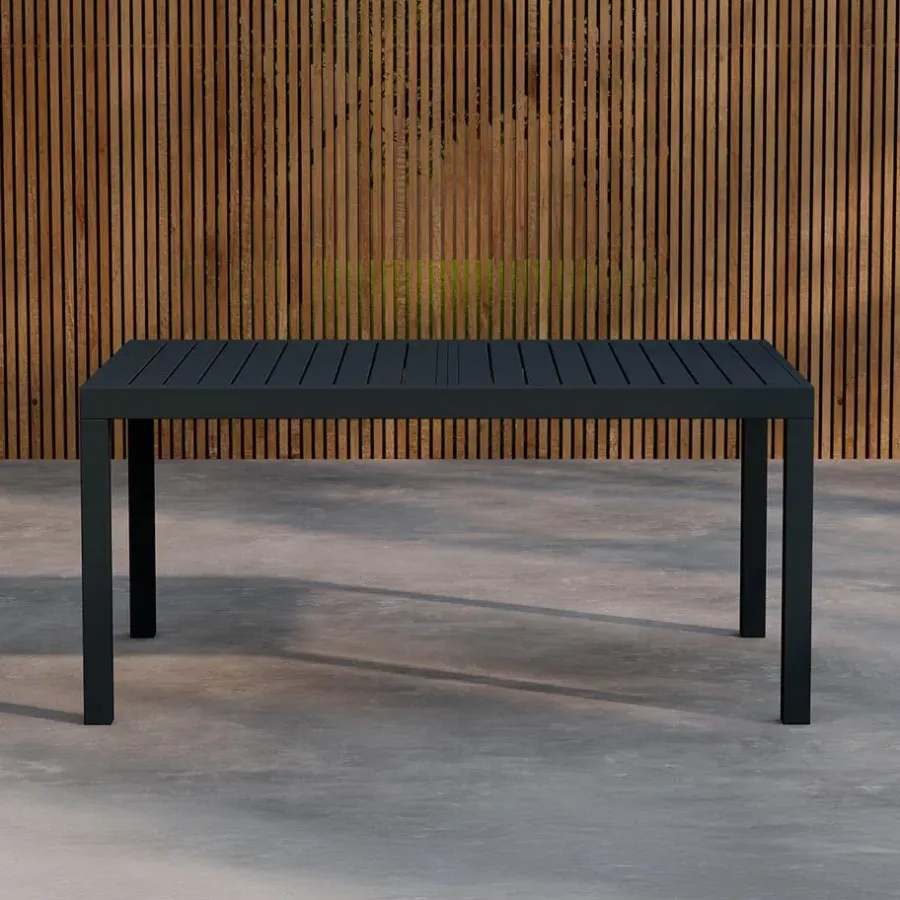 Tuintafels-Leen Bakker Nest outdoor Grace Uitschuifbare Tuintafel Zwart - 160 tot 240 x 100 cm
