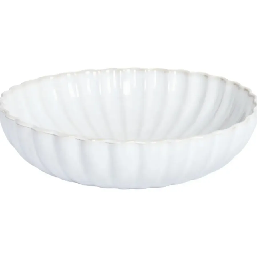 Leen Bakker NETTLE - Servies set van 16 - Gebroken wit - Steengoed