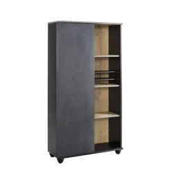 Boekenkasten|Boekenkasten-Leen Bakker New York Compact boekenkast kast zwart tienerkamer
