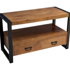 Tv Meubels-Furndea Nobe Interiors TV Meubel Britt 2 lades industrieel 100x45x60cm