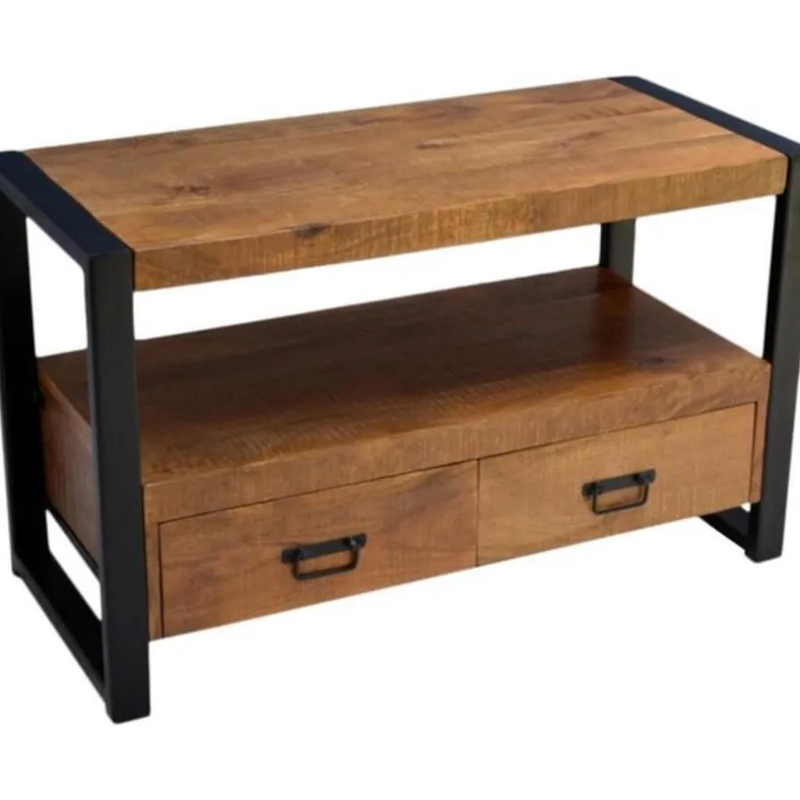 Tv Meubels-Furndea Nobe Interiors TV Meubel Britt 2 lades industrieel 100x45x60cm