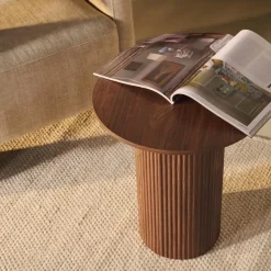 HomeMixx Nora Bijzettafel - Ø40cm Walnoot