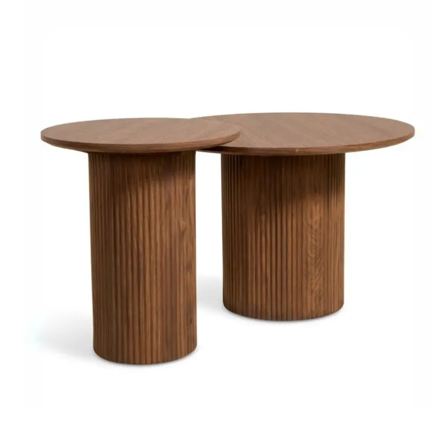 HomeMixx Nora Bijzettafel - Ø40cm Walnoot