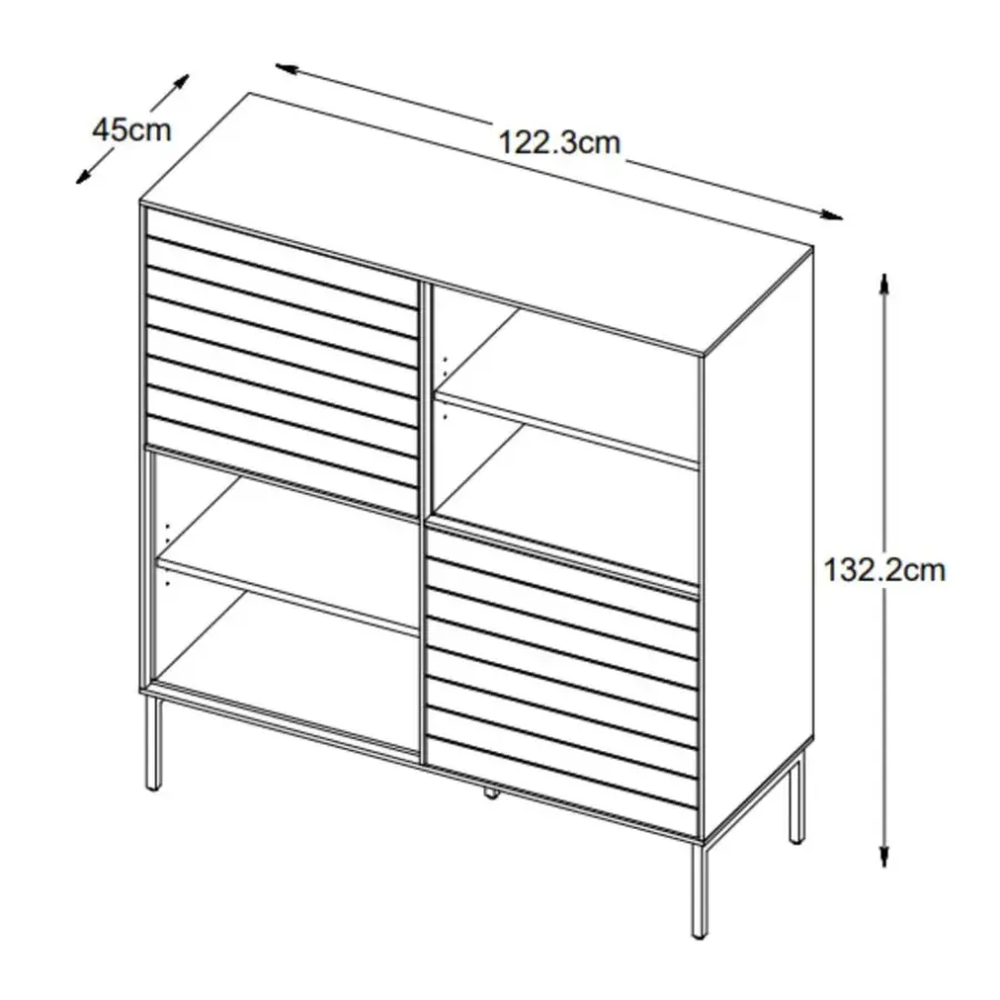 Wandkasten-Nordic Home - Alec wandkast