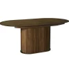 Ovale Eettafels-Nordic Home - Amie uitschuifbare eettafel 95x180-230 cm ovaal - bruin
