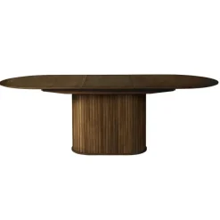Ovale Eettafels-Nordic Home - Amie uitschuifbare eettafel 95x180-230 cm ovaal - bruin