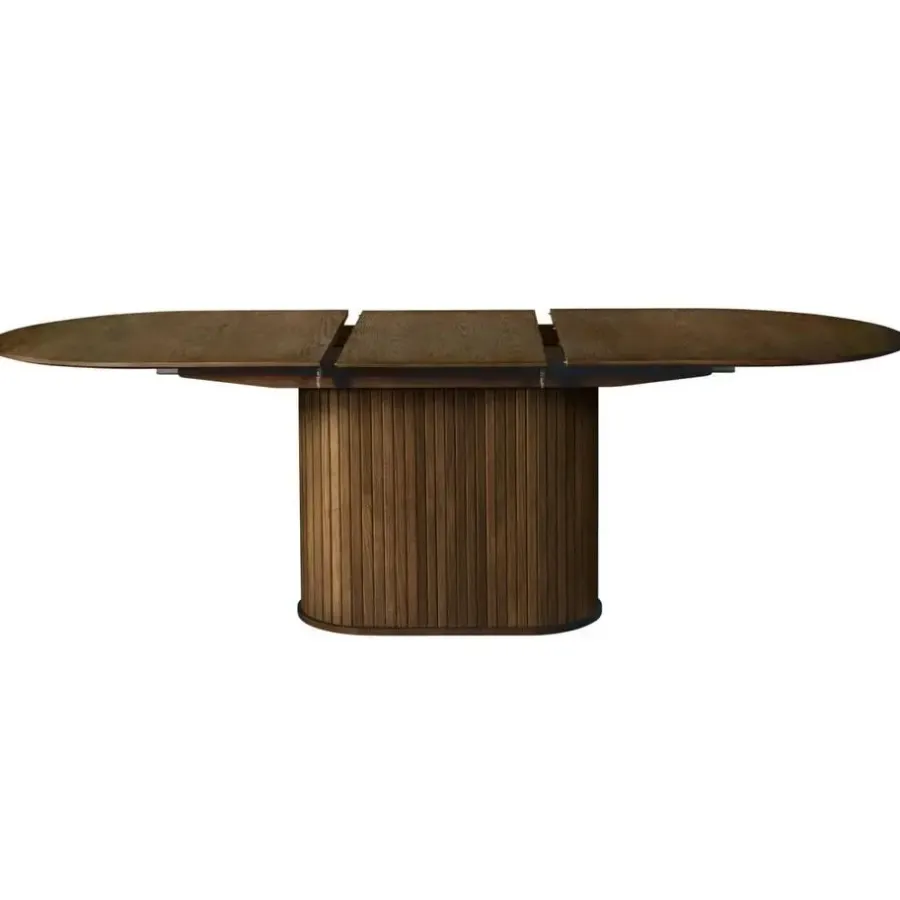 Ovale Eettafels-Nordic Home - Amie uitschuifbare eettafel 95x180-230 cm ovaal - bruin