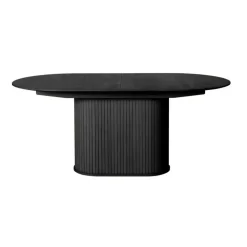 Nordic Home - Amie uitschuifbare eettafel 95x180-230 cm ovaal - zwart