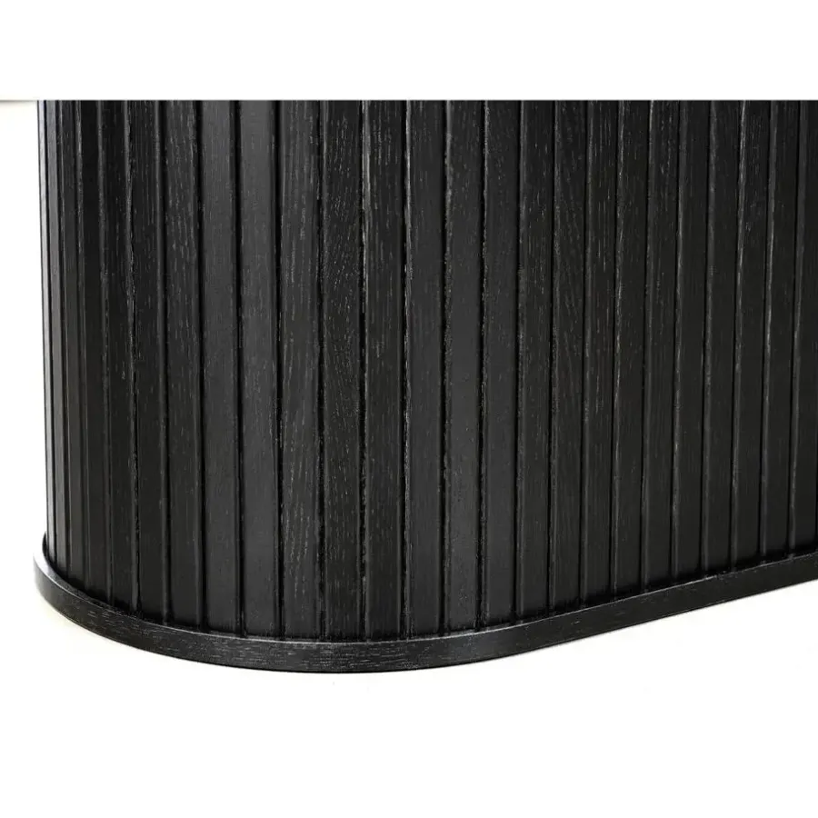 Nordic Home - Amie uitschuifbare eettafel 95x180-230 cm ovaal - zwart