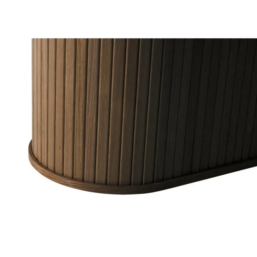 Houten Eettafels|Ovale Eettafels-Nordic Home - Kelly ovale eettafel 95x180 cm - donkerbruin