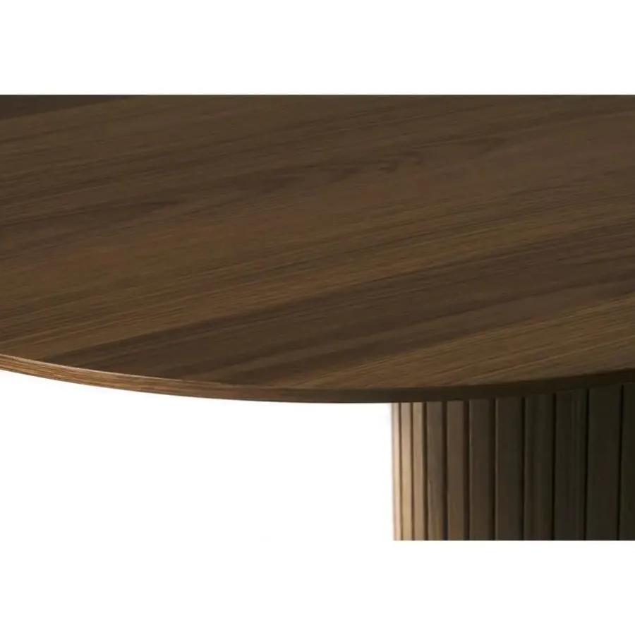 Houten Eettafels|Ovale Eettafels-Nordic Home - Kelly ovale eettafel 95x180 cm - donkerbruin
