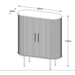 Wandkasten-Nordic Home - Kelly wandkast - zwart