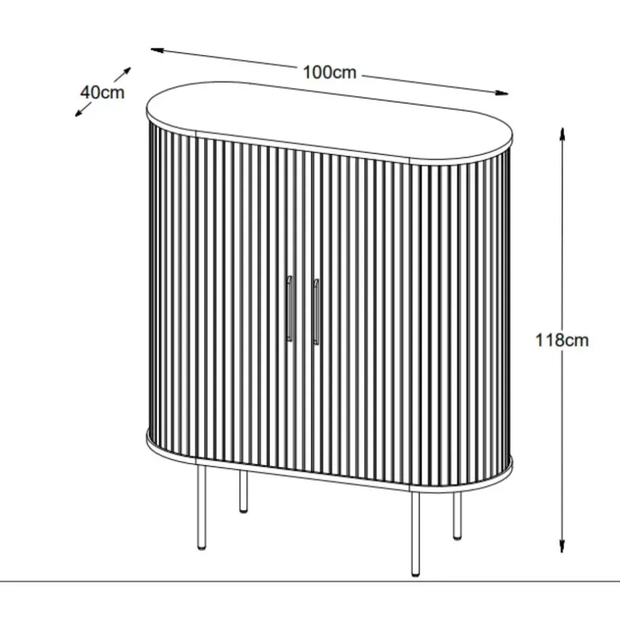 Wandkasten-Nordic Home - Kelly wandkast - zwart