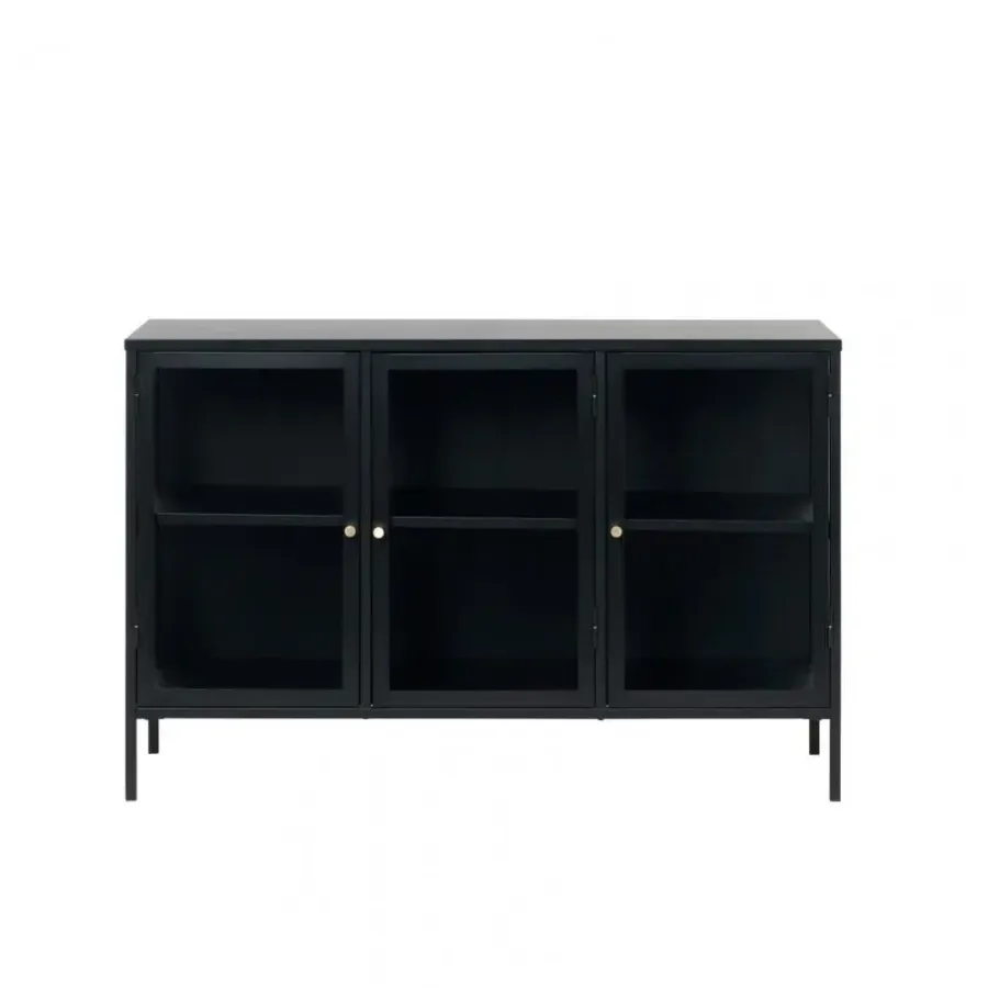 Dressoirs-Nordic Home - Ragnar dressoir - 130 cm - zwart