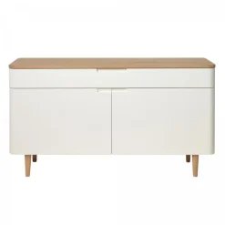 Dressoirs-Nordic Home - Rune dressoir - 140 cm - eikenhout -naturel/wit