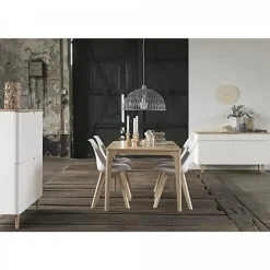 Dressoirs-Nordic Home - Rune dressoir - 140 cm - eikenhout -naturel/wit