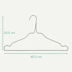 Nordix Kledinghangers set 100 stuks Metaal Zwart Draadhanger Kleerhangers