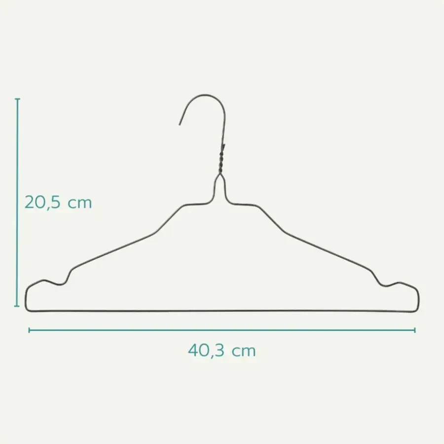 Nordix Kledinghangers set 100 stuks Metaal Zwart Draadhanger Kleerhangers