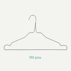 Nordix Kledinghangers set 150 stuks Metaal Zwart Draadhanger Kleerhangers