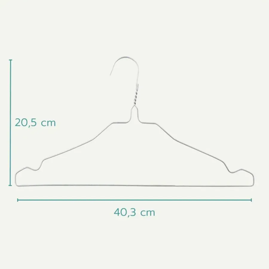 Nordix Kledinghangers set 150 stuks Metaal Draadhanger Kleerhangers