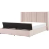 Beliani NOYERS - Bed met opbergruimte - Roze - 160 x 200 cm - Fluweel