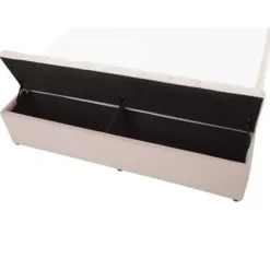 Beliani NOYERS - Bed met opbergruimte - Roze - 160 x 200 cm - Fluweel