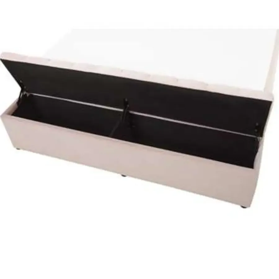 Beliani NOYERS - Bed met opbergruimte - Roze - 160 x 200 cm - Fluweel
