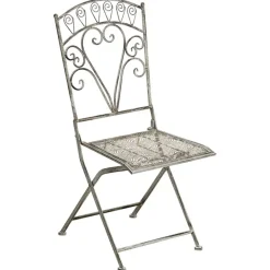 Leen Bakker NURRA - Set van 2 tuinstoelen - Grijs - IJzer