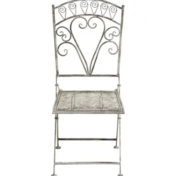 Leen Bakker NURRA - Set van 2 tuinstoelen - Grijs - IJzer