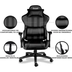 Ocazi Chicago Gamingstoel - Bureaustoel - Zwart