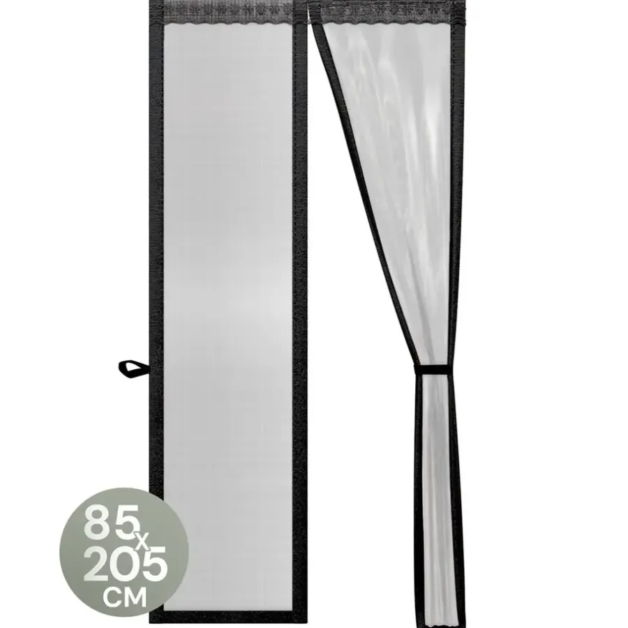 Raam En Deurhorren-O'DADDY Deurgordijn Deluxe FIBER - Magnetisch Vliegengordijn 85x205 Zwart
