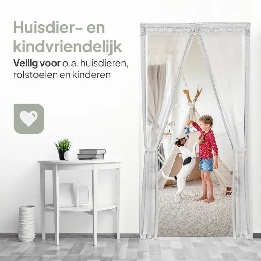 O'DADDY Deurgordijn Deluxe FIBER 92x230 - Magnetisch Vliegengordijn Wit