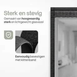 Raam En Deurhorren|Vliegengordijnen En Deurgordijnen-O'DADDY Deurgordijn Deluxe FIBER - Magnetisch Vliegengordijn 92x230 Zwart