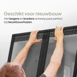 O'DADDY Deurgordijn Deluxe FIBER - Magnetisch Vliegengordijn 100x230 Zwart